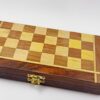 Mikki Tikki Handcrafted Foldable sheesham Chess Board Set with Wooden Pieces for 2 Players Kids and Adults (10x10 Inches, Brown)